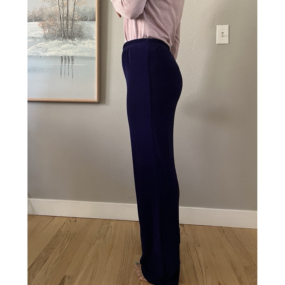 JOSTAR ACETATE Spandex SLINKY Knit DRESS PANTS Royal Blue M Medium Straight Leg - Picture 8 of 11